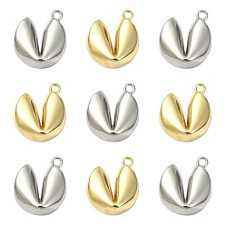 (52) Непрозрачная лаванда 10 шт. 2 цвета латунные подвески, долговечный, талисманы для печенья с предсказанием, разноцветные, 17x15x5.5 мм, отверстие : 1.6 мм, 5 шт / цвет