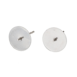 Платина 304 Выводы серьги из нержавеющей стали шпилька, платина, 14x10 мм