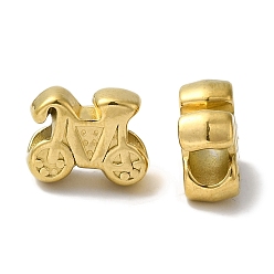 Золотой 304 из нержавеющей стали европейские шарики, бусины с большим отверстием, велосипед, золотые, 12.5x10x5.5 мм, отверстие : 4 мм