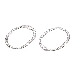 Платина Стойки подвески обшивки сплава, без кадмия, без никеля и без свинца, овальные, платина, 21.5x16.5x1 мм, отверстие : 1.2x2 мм