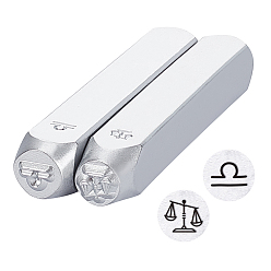 Весы Железные штампы, инструменты для штамповки, для кожгалантереи, Весы, 65.5x10 мм, 2 шаблоны, 1 шт / шаблон, 2 шт