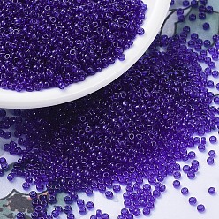 (RR151) Transparent Cobalt Миюки круглые бусины рокайль, японский бисер, 11/0, (rr 151) прозрачный кобальт, 11/0, 2x1.3 мм, отверстия : 0.8 mm, около 50000 шт / фунт