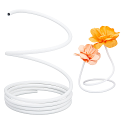 Белый Пластиковая алюминиевая изогнутая трубка, формовочная трубка для укладки, самодельные цветочные стебли, белые, 16 мм, 5 м / шт