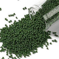 (2603F) Semi Glazed Clover Круглые бусины тохо, японский бисер, (2603 f) полуглазированный клевер, 15/0, 1.5 мм, отверстие : 0.7 мм, Около 3000 шт / 10 г