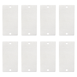 Platinum Aluminium Links Connectors, Stamping Blank Tag, Name Plate, Business Card Blanks, Rectangle, Platinum, 50.5x25x1.5mm, Hole: 2.5mm, 30pcs/box