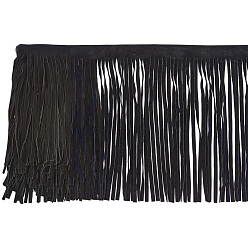 Noir Ruban de velours de cerf, ruban pompon, pour les accessoires de vêtements de rideaux, noir, 7-7/8 pouces (200 mm), 3 yards/pc