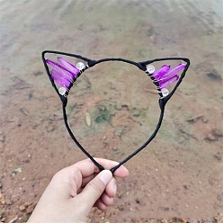 Кварц Резинки для волос из натурального кварца, резинки для волос с кошачьими ушками, для женщин девушек, 160x156x50 мм