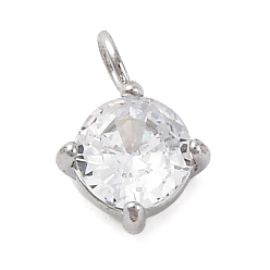 Круглые 304 микро нержавеющей стали прокладывать Цирконом подвески, круглые, 7.5x5x3 мм, отверстие : 1.8 мм