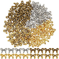 (52) Непрозрачная лаванда 120шт 4 цвета тибетские бусины, бантом, разноцветные, 10x14x3 мм, отверстие : 1 мм, 30 шт / цвет