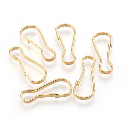 Золотой 304 выводы из брелка из нержавеющей стали, золотые, 25x10x2 мм