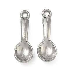 Нержавеющая Сталь Цвет 304 подвески из нержавеющей стали, вилка чаррм, цвет нержавеющей стали, 18x6x3 мм, отверстие : 1.4 мм