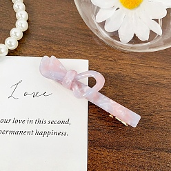 лаванда Заколки для волос из кожи аллигатора с бантиком из ацетата целлюлозы (смола), аксессуары для волос для девочек и женщин, лаванда, 20x65 мм