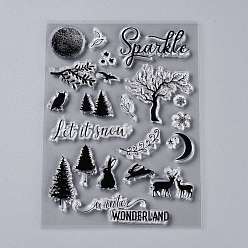 Рождественская елка Пластиковые штампы, для diy scrapbooking, фотоальбом декоративный, изготовление карт, штампы, рождественская елка, 149~151x100x3 мм