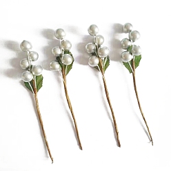 Серебро Имитация пены рождественская красная ягода фрукт, для украшения свадебной коробки со сладостями, фотографические реквизиты, серебряные, 100 мм