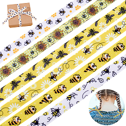 (52) Непрозрачная лаванда 6 свертывает полиэфирные ленты, пчелы-паровики, разноцветные, 3/8 дюйм (10 мм), Около 5 ярдов / рулон