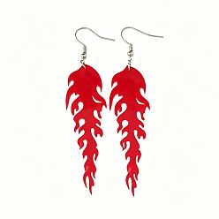 Others Halloween Acrylic Dangle Earrings, Red, 100mm