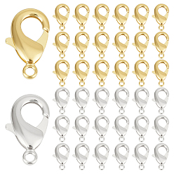 (52) Непрозрачная лаванда 60шт. 2 цвета латунные карабины-клешни, застежки на спусковой крючок, разноцветные, 19x10x4 мм, отверстие : 2 мм, 30 шт / цвет