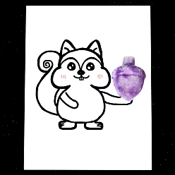 Лепидолит Украшения из натурального лепидолита в виде сосновых шишек, с бумажными карточками, фигурка для украшения дома, энергетический камень рейки для исцеления, 26x20 мм