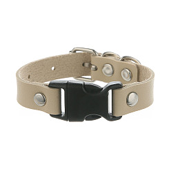 Светло-коричневый Браслеты из искусственной кожи, сплава и пластика для мужчин и женщин, платина, загар, 9-7/8 дюйм (25 см)