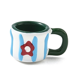 Синий Подвески из эмали и сплава, чашка, синие, 12x20x13.5 мм, отверстие : 5x6 мм