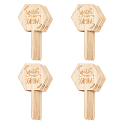 Цвет Древесины Этикетки для растений, деревянные таблички для растений, для семян в горшках травы цветы овощи, деревесиные, 100x53x2.5 мм