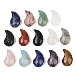 Смешанные камни Природные и синтетические смешанные каменные подвески, прелести магатама, смешанные окрашенные и неокрашенные, 28.5~29x17.5x11~12 мм, отверстие : 2~3 мм