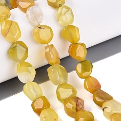 Светло-хаки Нити окрашенных и нагретых бусин из натурального агата, самородки, граненые, светлый хаки, 9~13x8~12x3.5~8.5 мм, отверстие : 1~1.2 мм, около 32~36 шт / нитка, 14.76~15.35 дюйм (37.5~39 см)