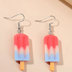 Ice Cream Серьги с подвесками в виде пищевой модели из сплава, украшения для женщин, розовые, мороженое, 40~80 мм