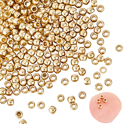 Золотой 300шт. 316 хирургические нержавеющие стальные обжимные бусины, рондель, золотые, 2x1.5 мм, отверстие : 1 мм