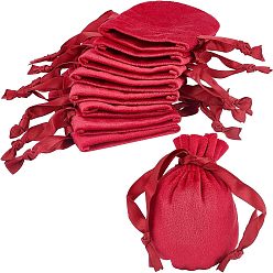 Красный Бархат ювелирных мешки сумки, подарочный пакет, красные, 10 см