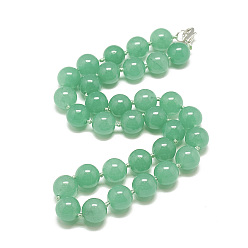 Malaysia Jade Natural Malaysia Jade Beaded Necklaces, with Alloy Lobster Clasps, Round, 18.1 inch~18.5  inch(46~47cm), round: 11.5~12mm