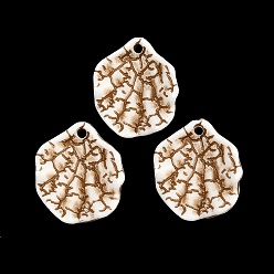 Shell Shape Подвески из непрозрачного акрила, окрашенные распылением, имитация оболочки, подвески в форме ракушек, 19x17.5x4 мм, отверстие : 1.2 мм, Около 960 шт / 500 г