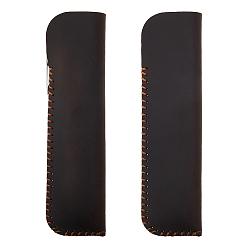 Кокосово-Коричневый 2шт. держатель для ручек из коровьей кожи, прямоугольные, кокосового коричневый, 171x41.5x15.5 мм