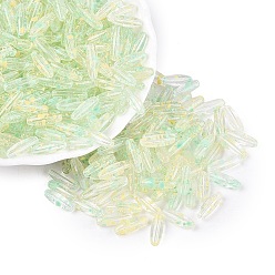 Miellat Perles de verre transparentes Picasso, trou rond, ovale, miellat, 12.5~13x4~4.5mm, Trou: 0.9~1mm, environ 1360 pcs / livre