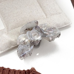 Гейнсборо Заколки для волос в форме когтей из ацетата целлюлозы, аксессуары для волос для женщин и девочек, цветок, светло-серые, 54x95 мм