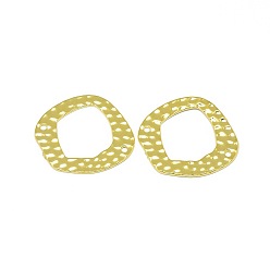 Золотой Соединители звеньев сплава, долговечный, кольцо, неровный, золотые, 26x24x0.8 мм, отверстие : 1.4 мм