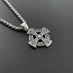 Нержавеющая Сталь Цвет 304 Мужские подвески-кресты викингов из нержавеющей стали, цвет нержавеющей стали