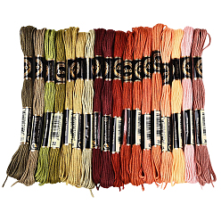 (52) Непрозрачная лаванда Полиэфирные нитки для вышивания, нитки для вышивки крестом, сегмент окрашенный, разноцветные, 0.5~2 мм, около 8.75 ярдов (8 м) / моток, 18 цветов, 1 моток/цвет, 18 мотков/набор