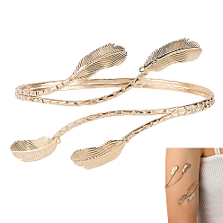 Лист 1браслеты-манжеты из поликарбонатного сплава, золотые, лист, 3-1/2 дюйм (9 см)