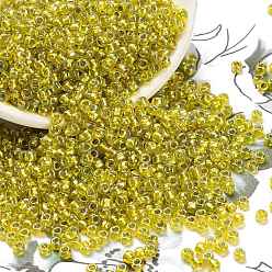 (1811) Silver Lined Peridot Rainbow Тохо 8/0 круглые бусины, японский бисер, (1811) перидот-радуга с серебряной подкладкой, 8/0, 3 мм, отверстие : 1 мм, Около 222 шт / 10 г