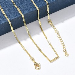 Chapado en Oro Real 18K 2Collares de cadena de eslabones de latón de 1,2 mm para mujer, larga duración plateado, real 18 k chapado en oro, 15.94 pulgada (40.5 cm)