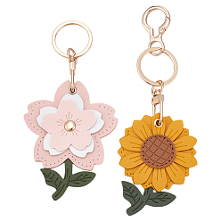 (52) Непрозрачная лаванда 2шт. 2 варианты, защитные чехлы из искусственной кожи от потери, для трекера, брелок доступа к двери, с брелком из сплава, разноцветные, 136~156 мм, 1 шт / стиль