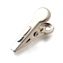 Платина Железные зажимы из крокодиловой кожи, платина, 28x9x15.5 мм, отверстие : 2.6 мм