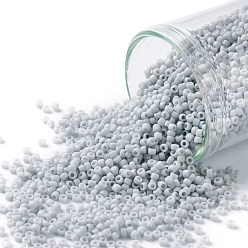 (53F) Opaque Frost Gray Toho runde Rocailles, japanische Rocailles, (53 f) undurchsichtiges Frostgrau, 15/0, 1.5 mm, Bohrung: 0.7 mm, über 3000pcs / Flasche, 10 g / Flasche
