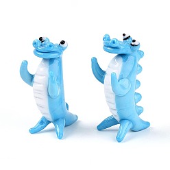 Светло-Голубой Украшения в виде крокодилов ручной работы, для домашнего украшения рабочего стола, Небесно-голубой, 23~27x46~51x23~26 мм