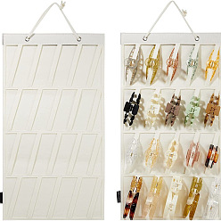 Желтая Старая Ткань  Настенная сумка для хранения заколок для волос из нетканого материала, прямоугольные, старое кружево, 65x35см..