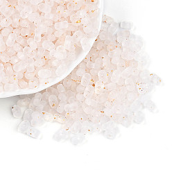 Льняное Полотно Прозрачные матовые акриловые бусины градиентного цвета, с золотой фольгой, арахис, белье, 3x6x4 мм, отверстие : 1.5 мм, о: 12500 шт / 500 г