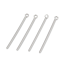 Нержавеющая Сталь Цвет Устойчивые к потускнению 304 подвески из нержавеющей стали, колонка, цвет нержавеющей стали, 33x3x1.2 мм, отверстие : 1.8 мм