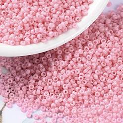 (RR4466) Duracoat Dyed Opaque Light Carnation MIYUKI Round Rocailles Beads, Japanese Seed Beads, 15/0, (RR4466) Duracoat Dyed Opaque Light Carnation, 1.5mm, Hole: 0.7mm, about 250000pcs/pound