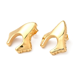 Real 18K Gold Plated Ion Plating(IP) 304 Stainless Steel Arch Stud Earrings, Real 18K Gold Plated, 26x22.5mm